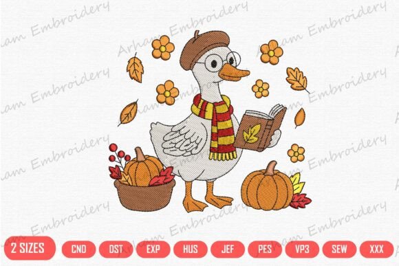 Download Autumn Reading Goose - Autumn Collection