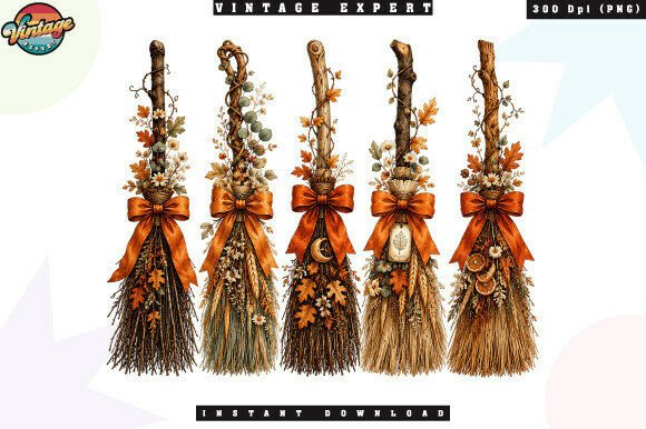 Download Autumn Witch Broom Bundle PNG - Autumn Collection