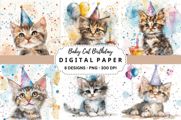 Download Baby Cat Birthday Background - Birthday background Collection