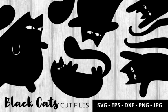 Download Funny Black Cat Silhouette Cut Files - Fun Collection