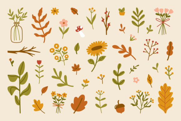Download Autumn Leaves Flowers Elements Abstract - Autumn Collection