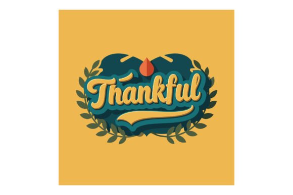 Download Thankful Typography Design with Autumnal - Autumn Collection
