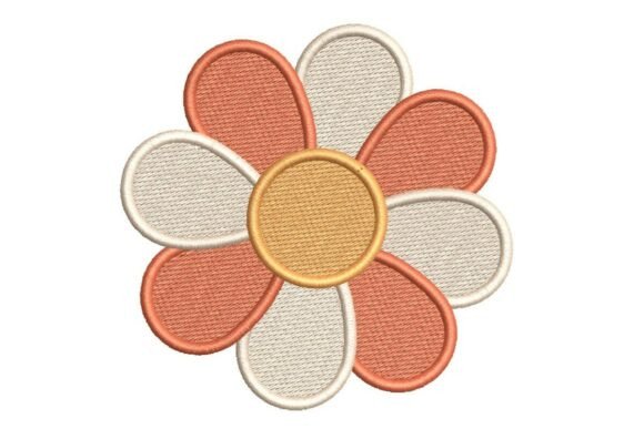 Download Autumnal Daisy Flower Embroidery Design - Autumn Collection