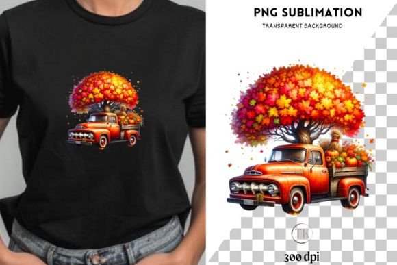Download Autumn Truck PNG Digital Prints - Autumn Collection