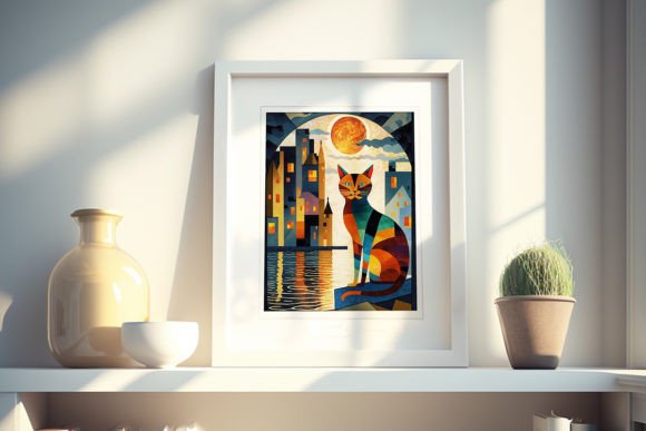 Download Cat by the Quay, Digital Artwork,10 JPGs - Jpg Collection